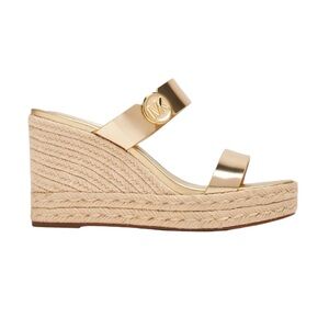 NWOT Michael Kors Lucinda Wedge in Pale Gold – Sz 9M